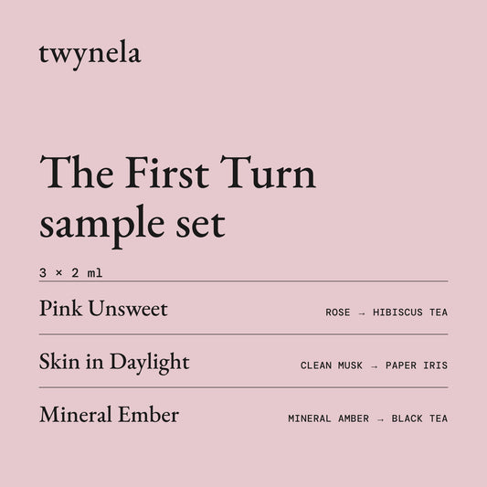 The First Turn sample set: three 2 ml vials